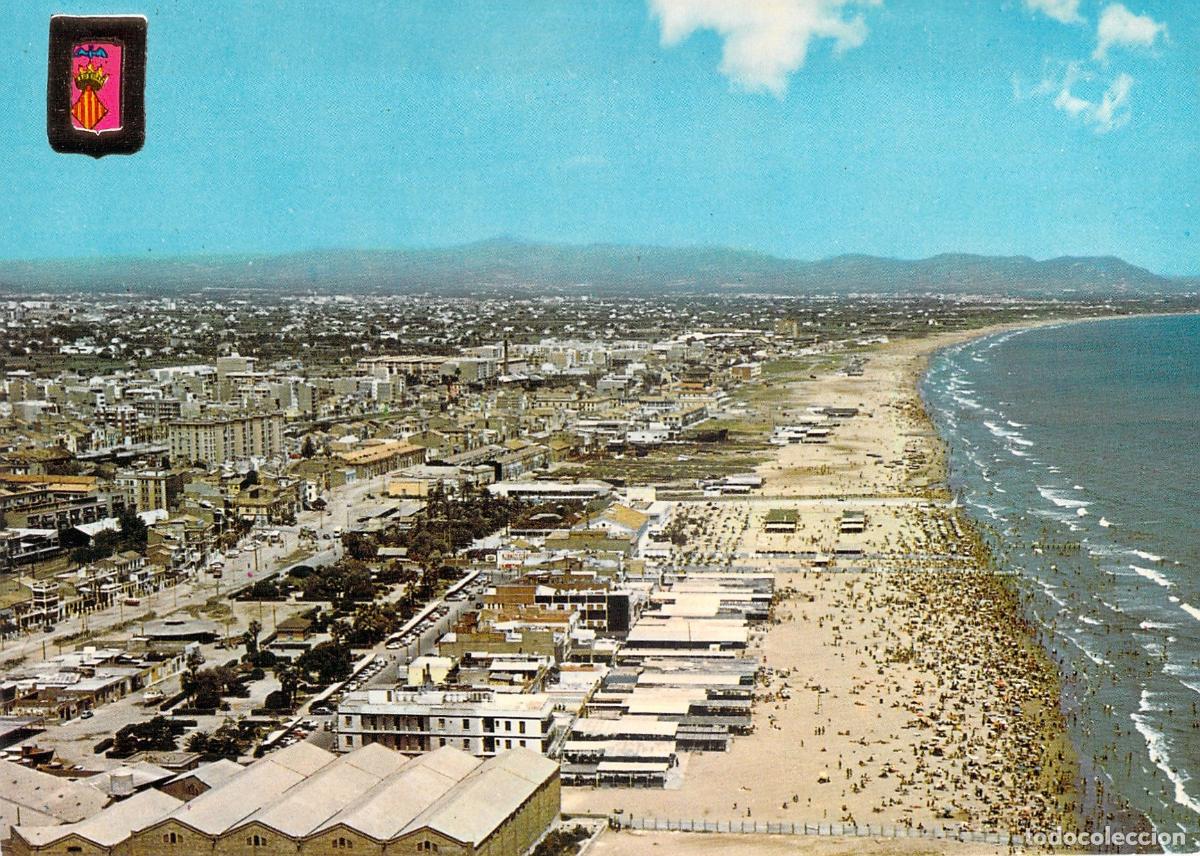 Postales: Postal de la Vista A&eacute;rea de la Playa de Levante en Valencia