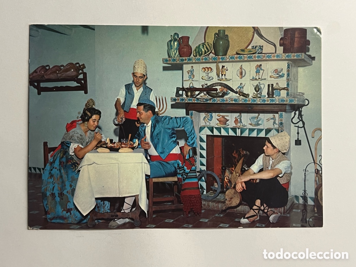 Postales: VALENCIA. Postal Tipos Regionales.. PUBLICIDAD RESTAURANTE CASA CESAREO (a.1960) S/C