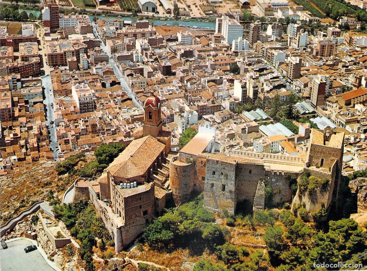 Postales: Postal de Cullera El Castillo Vista A&eacute;rea Costa del Azahar