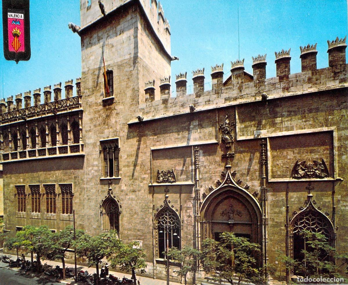 Postales: Postal de la Fachada de la Lonja en Valencia