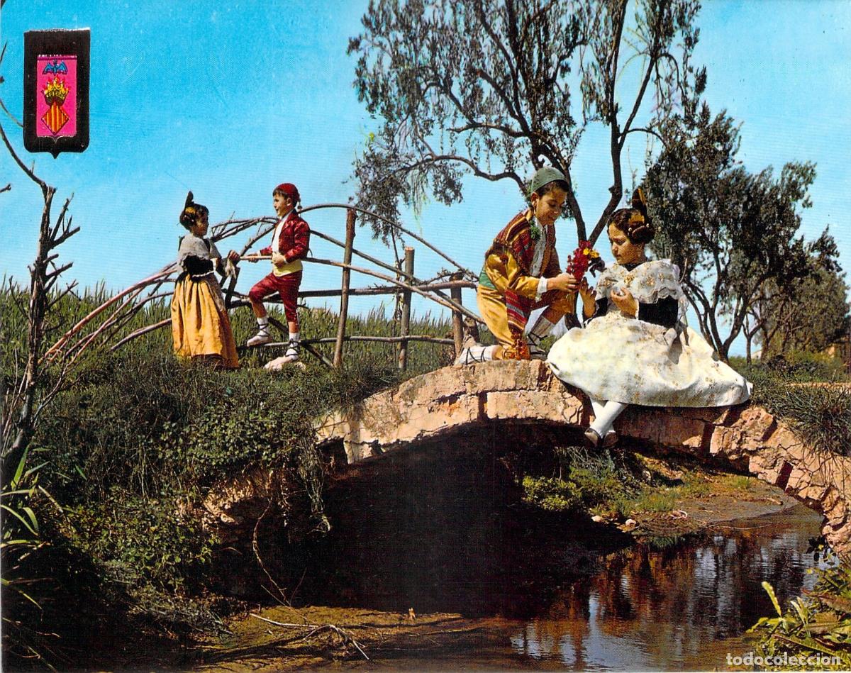 Postales: Postal Trajes T&iacute;picos Valencianos y Ni&ntilde;os en el Campo