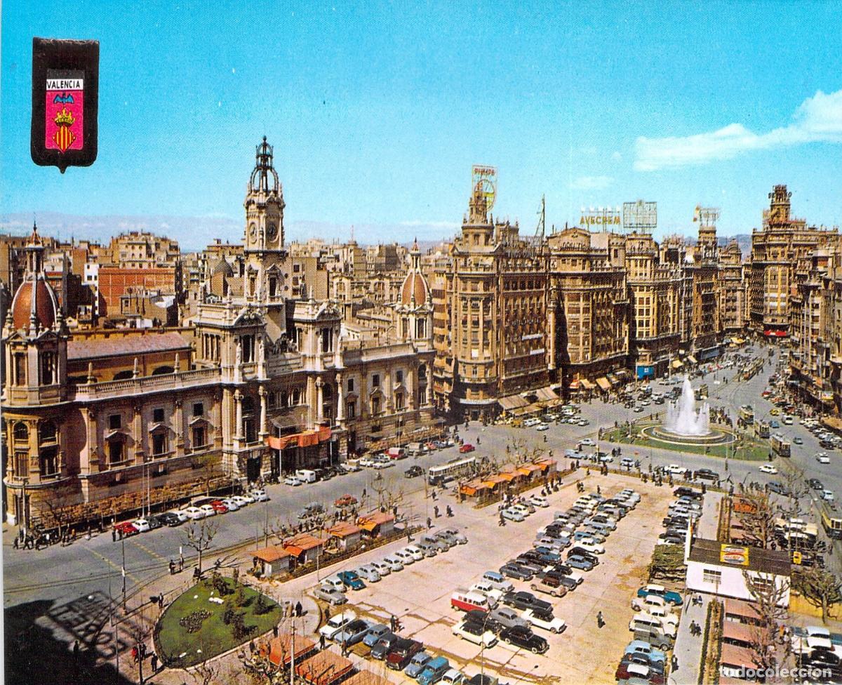 Postales: Postal Valencia Plaza del Caudillo Ayuntamiento