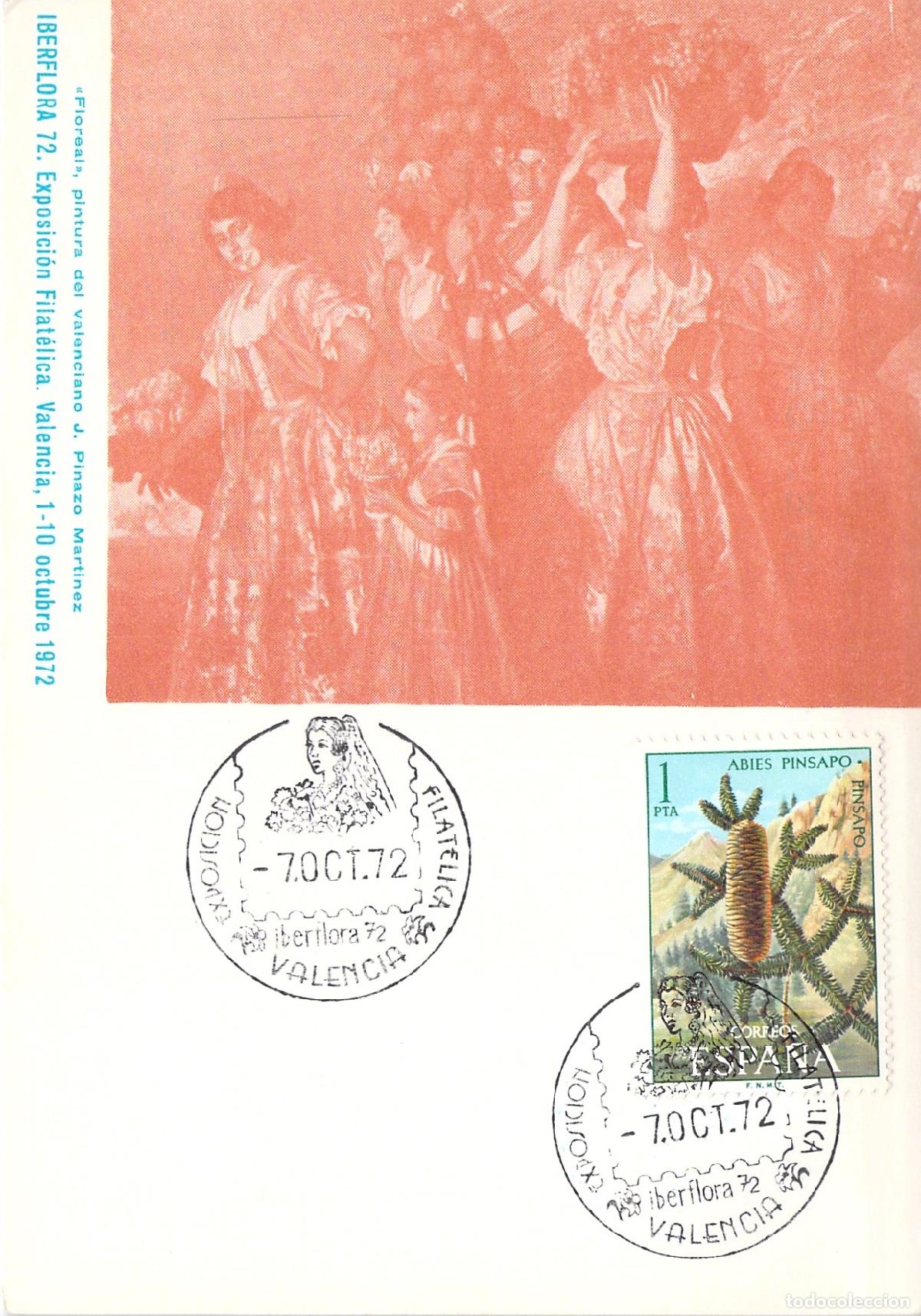 Postales: Postal Iberflora Valencia Pintura Floreal de J Pinazo