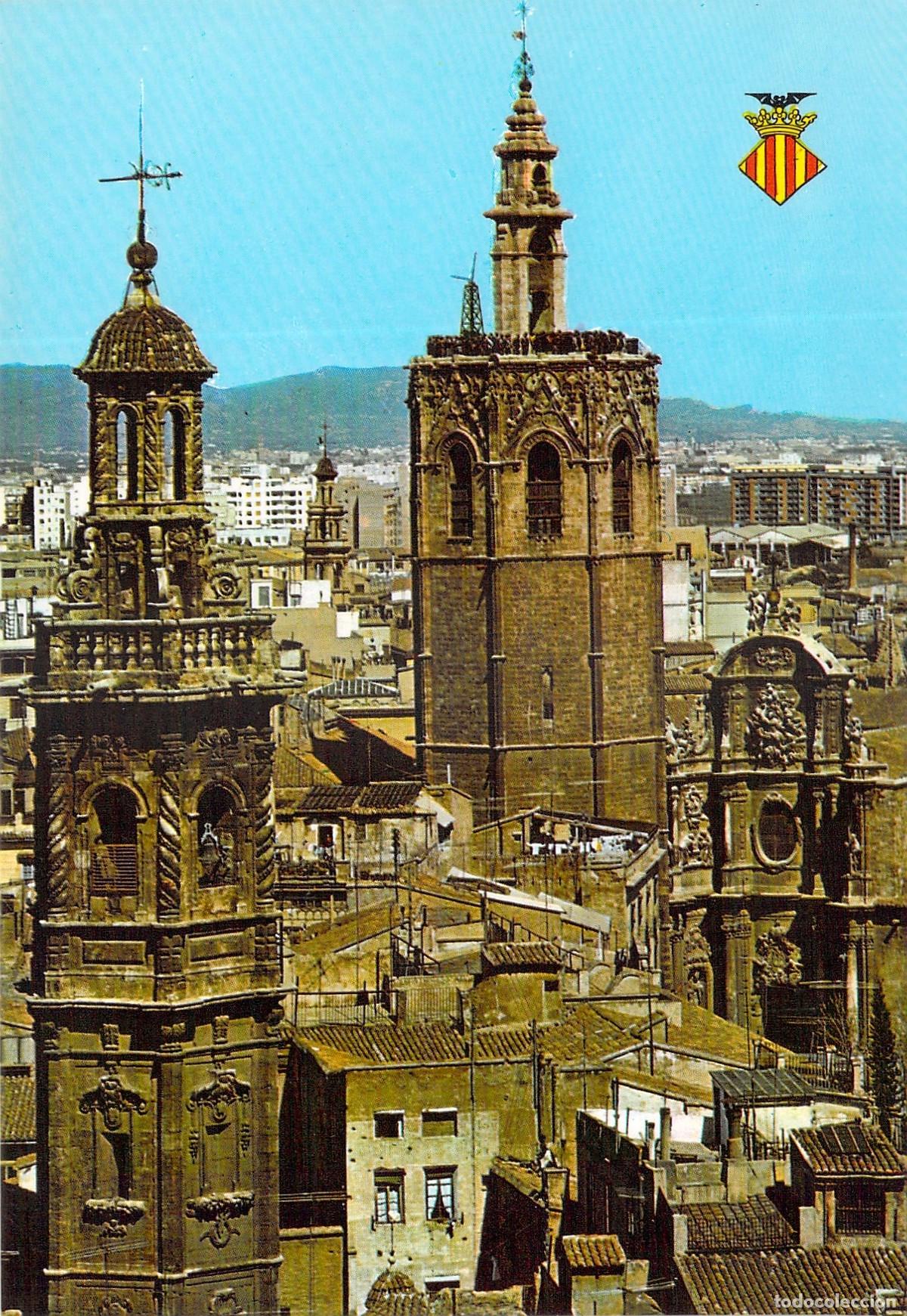 Postales: Postal de las Torres de Santa Catalina y el Miguelete en Valencia