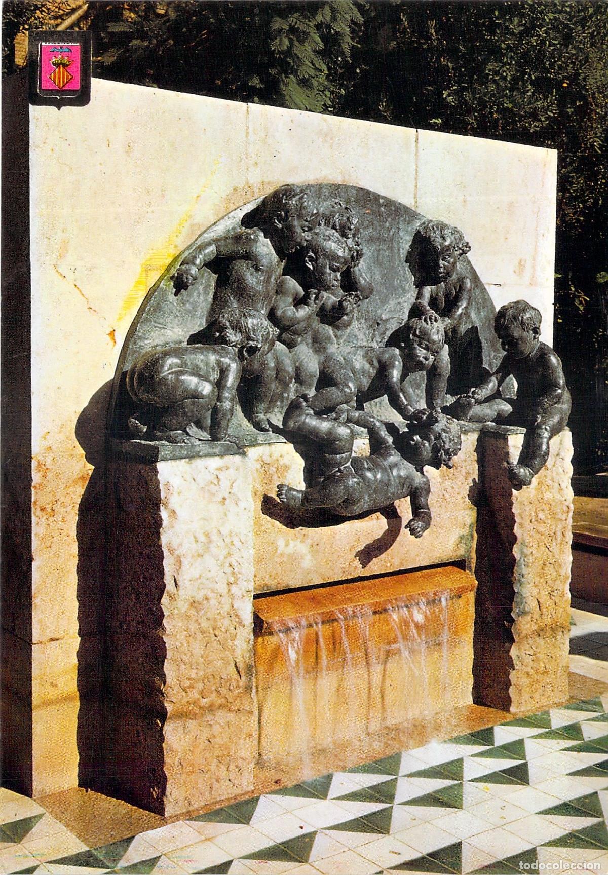 Postales: Postal Fuente de la Plaza del Carmen Escultura Mariano Benlliure Valencia