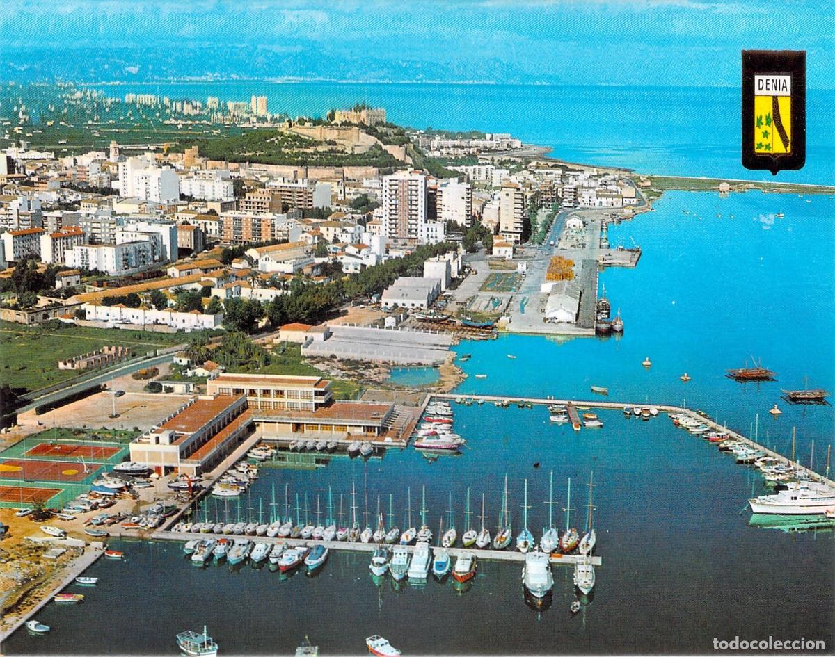 Postales: Postal de la Vista A&eacute;rea del Puerto de D&eacute;nia, Alicante