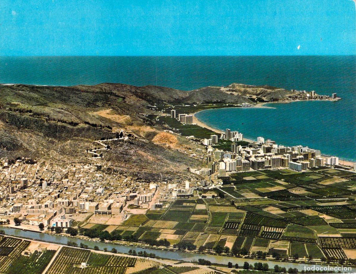 Postales: Postal de Cullera Valencia Vista Panor&aacute;mica con R&iacute;o J&uacute;car y Playa