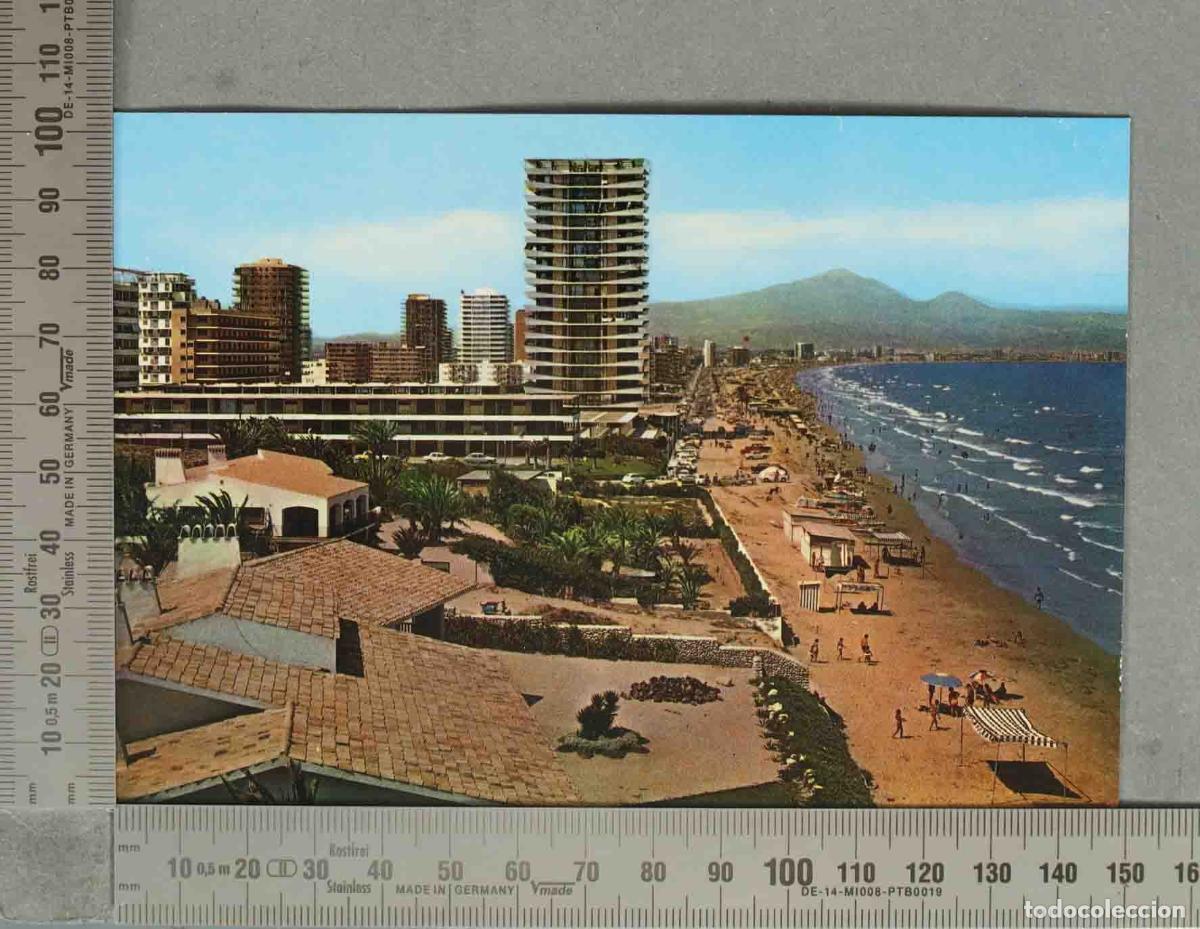 Postais: POSTAL. Fuengirola - Vista a&eacute;rea - Paseo Mar&iacute;timo - Benidorm - Costa del Sol