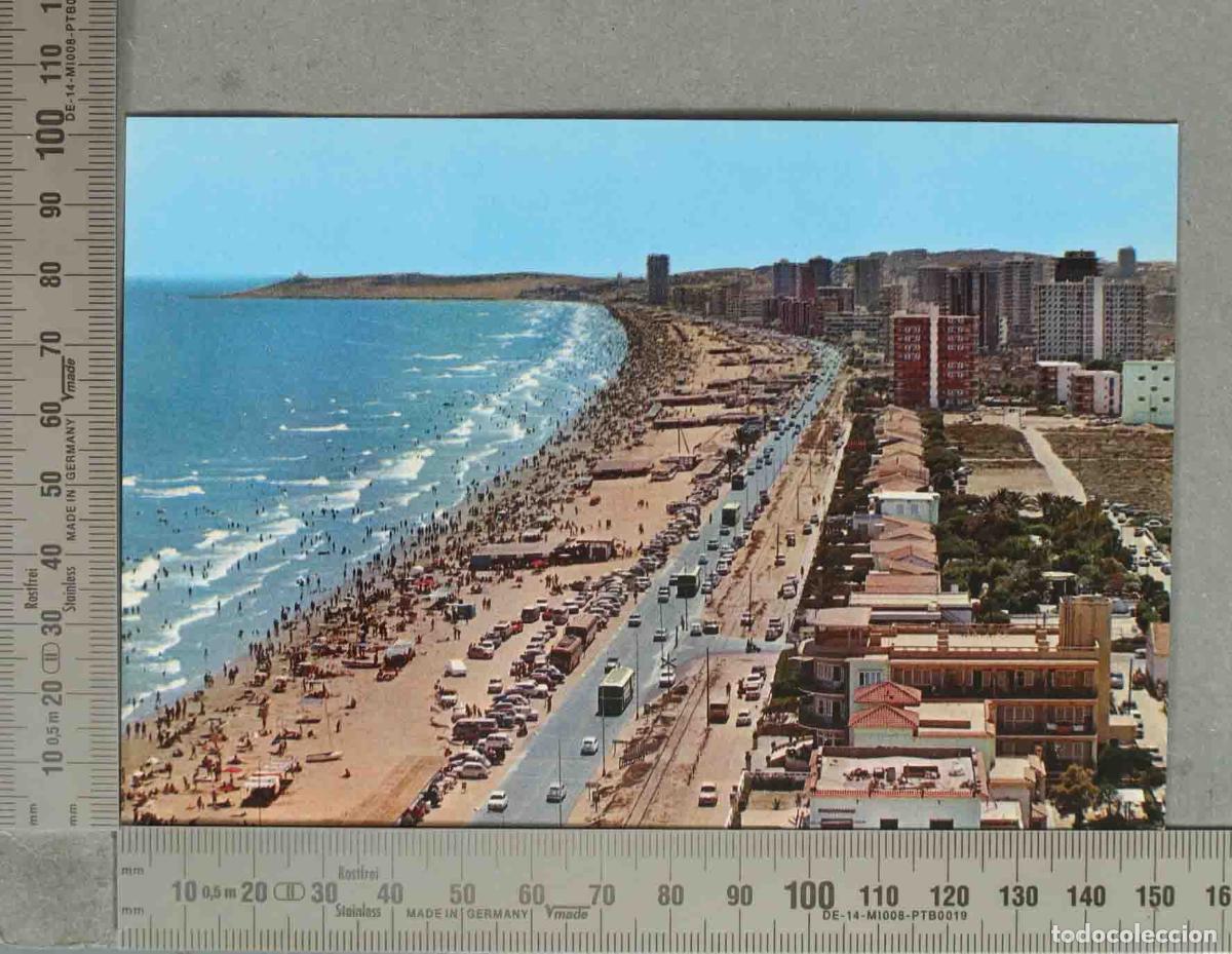 Postales: POSTAL. Benidorm - Playa de Levante - Vista a&eacute;rea
