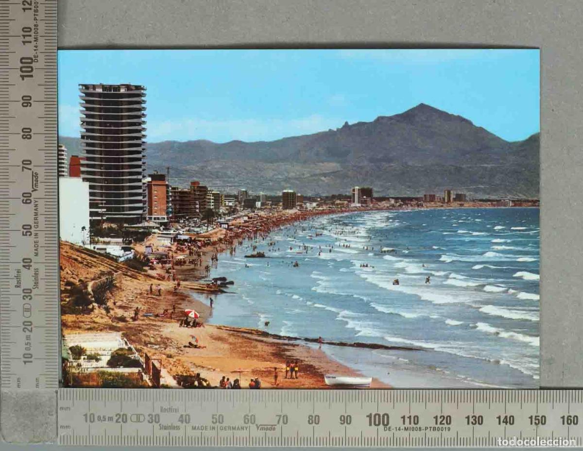 Postales: POSTAL. Benidorm - Vista general de la Playa de Levante y rascacielos