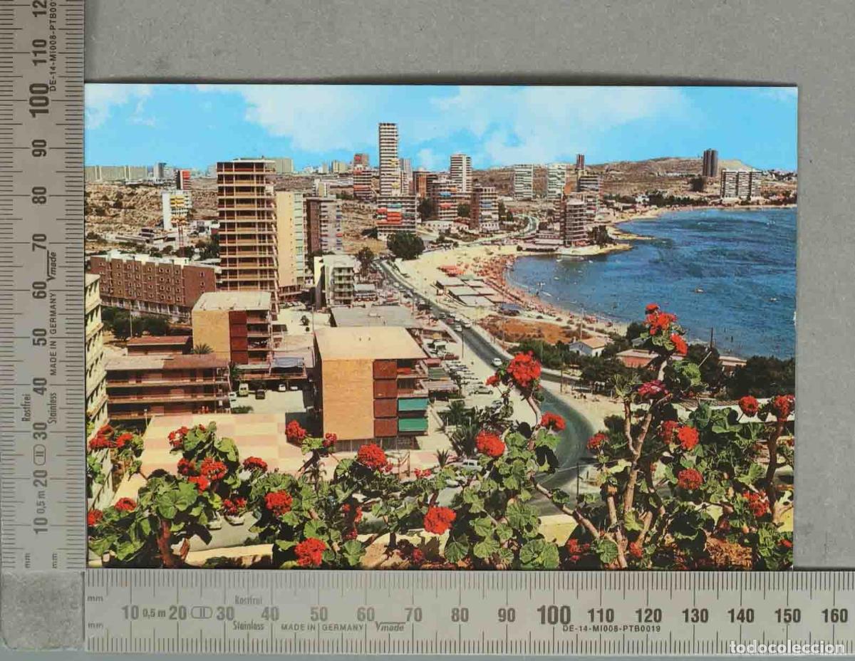 Postkarten: POSTAL. Alicante - Albufereta - Vista general de la playa y edificios