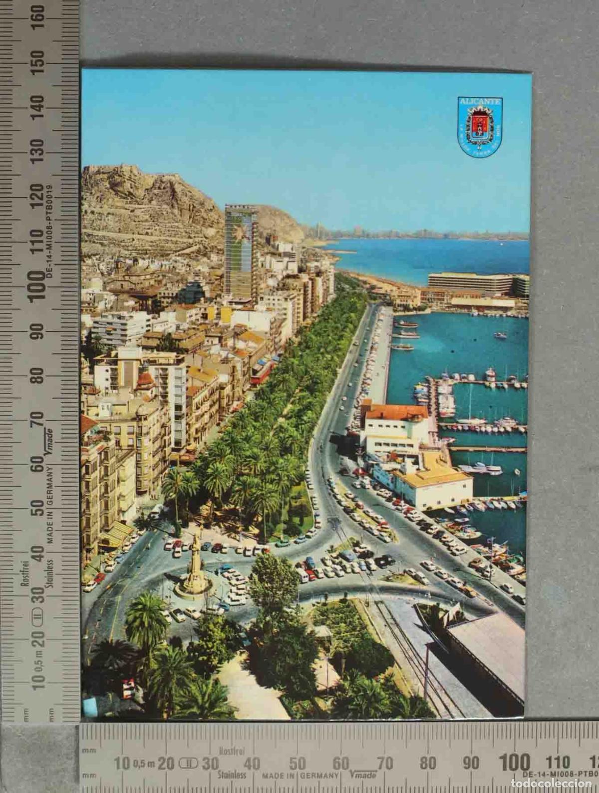 Postcards: POSTAL. Alicante - Explanada de Espa&ntilde;a y puerto