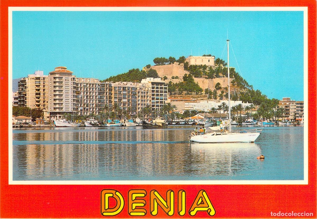 Postales: Postal de D&eacute;nia, Alicante - Vista del Puerto y el Castillo