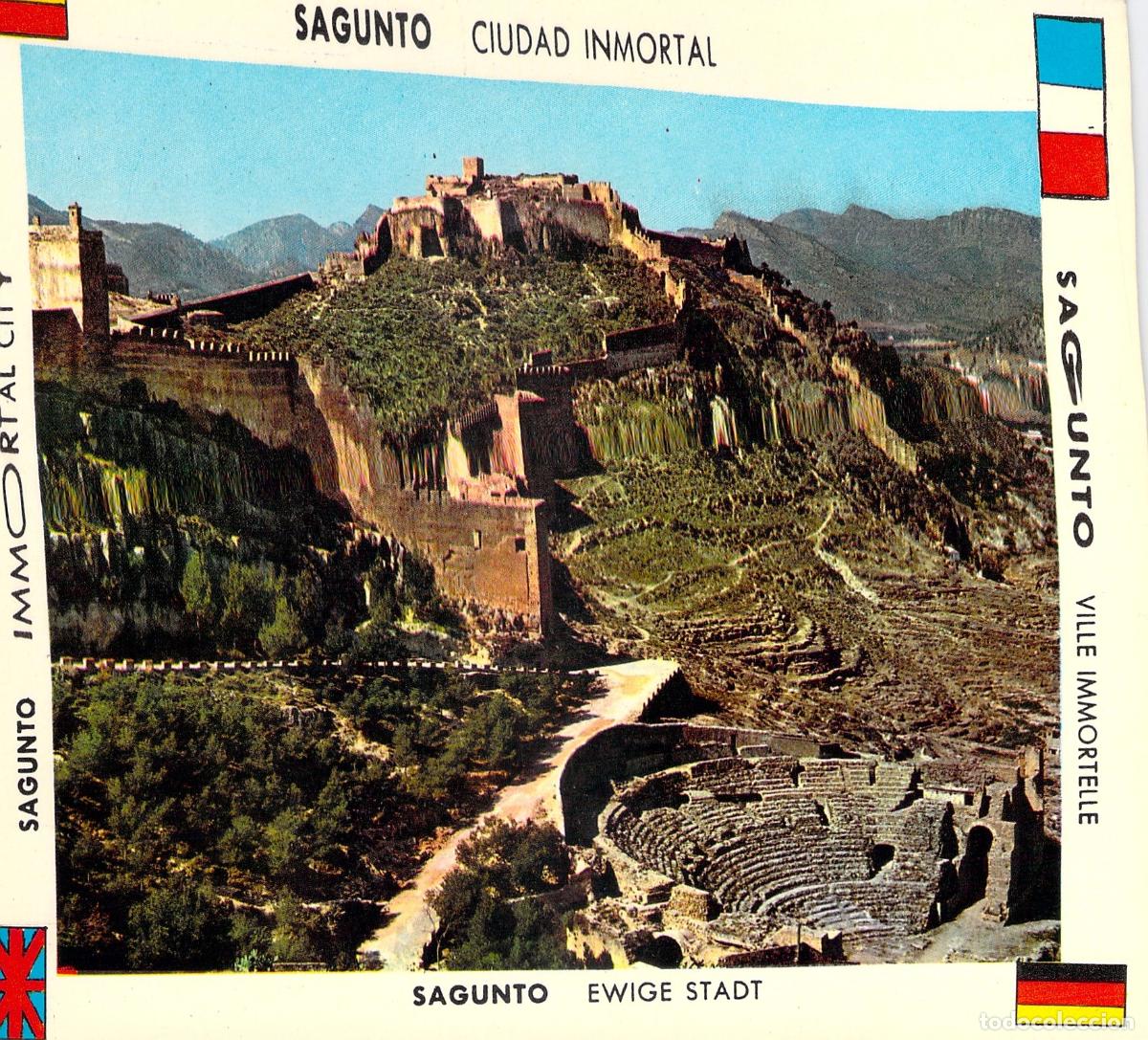 Postales: Postal Castillo y Teatro Romano de Sagunto Ciudad Inmortal