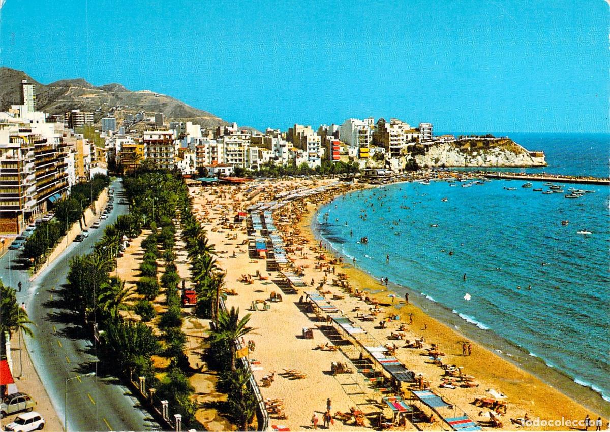 Postales: Postal de Benidorm, Vista de la Playa y Paseo Mar&iacute;timo