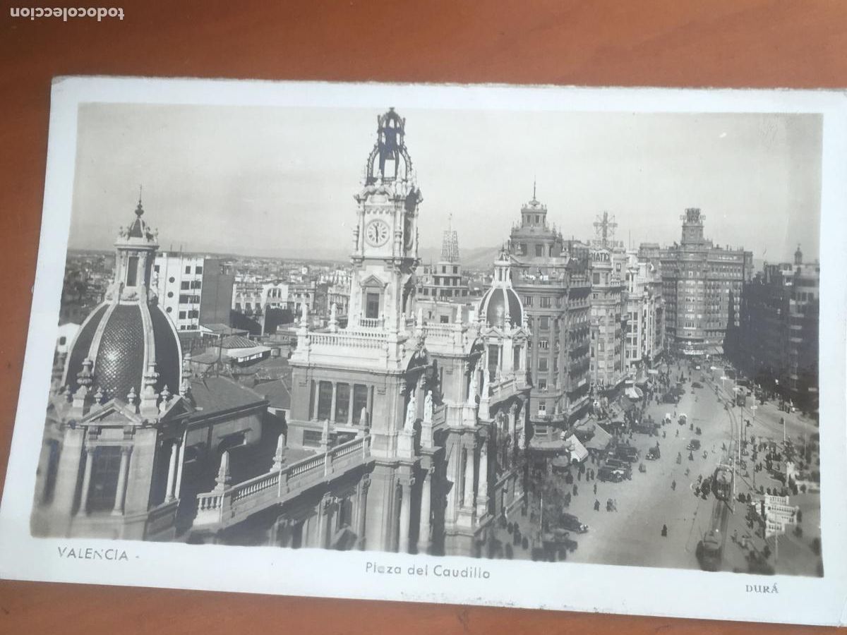 Postales: plaza del caudillo valencia postal original fotografica circulada