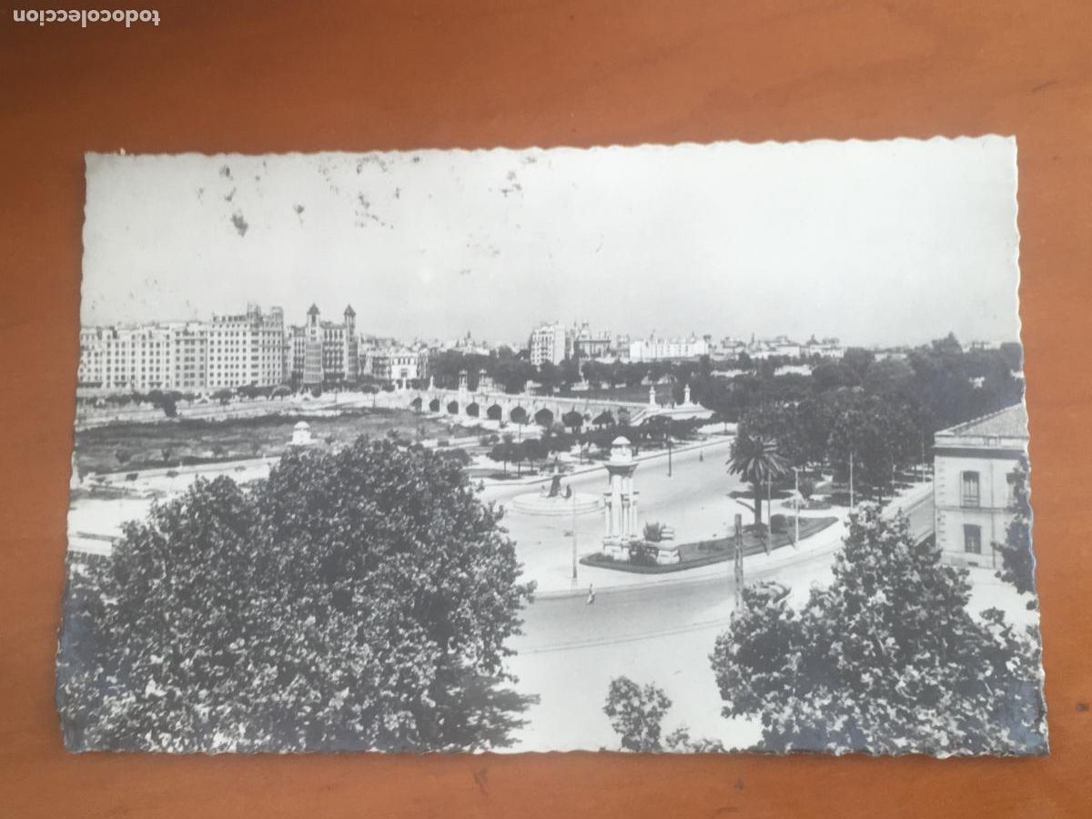 Postales: panoramica puente del mar valencia postal original circulada