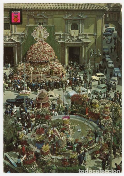 Postales: em04607 valencia plaza de la virgen 1964 fisa n&ordm;1005 escrita seat 600 gordini renault 4 traction ava