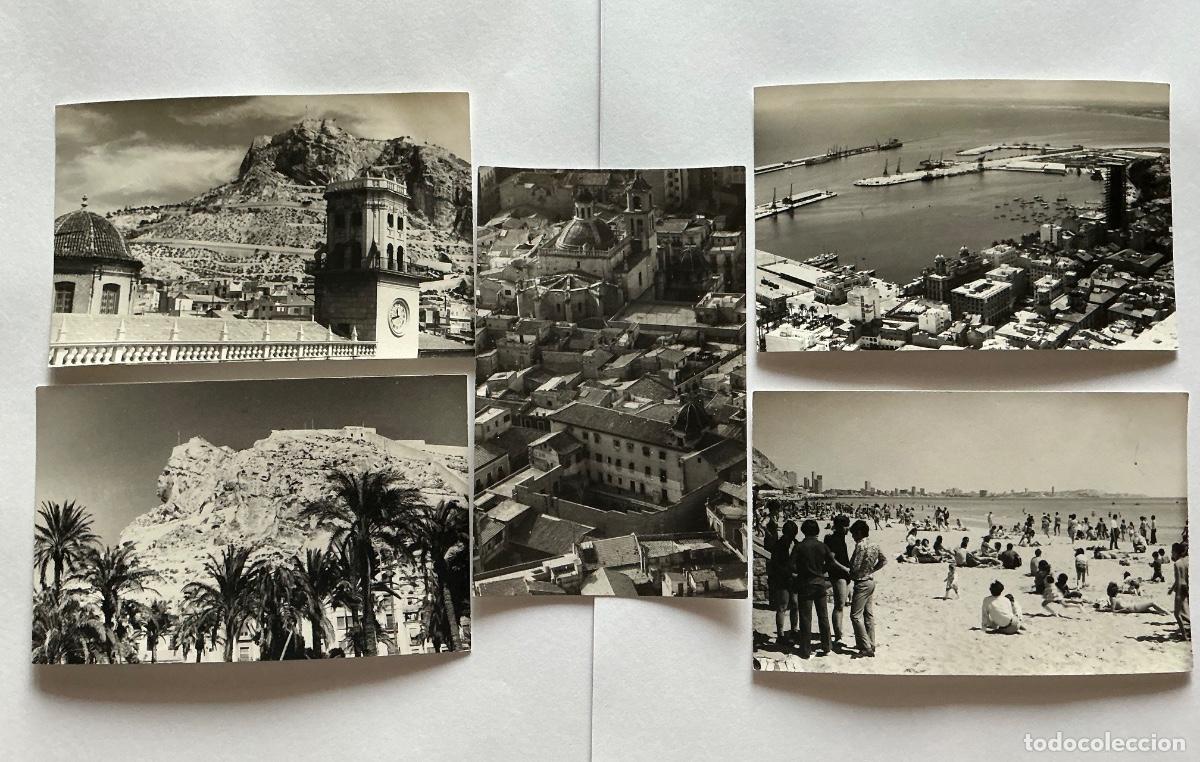 Postais: 5 FOTOGRAF&Iacute;AS FORMATO POSTAL VISTAS VARIAS ALICANTE