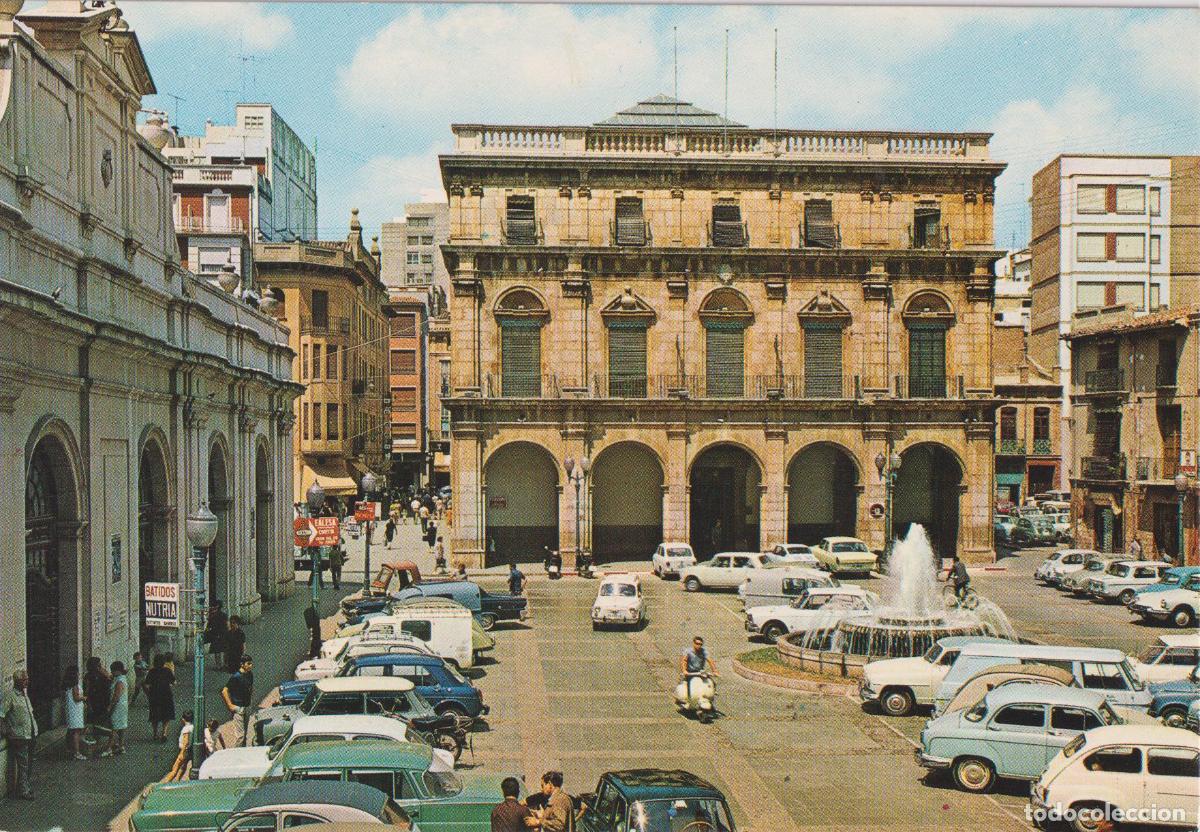 Postales: CASTELLON DE LA PLANA, PLAZA MAYOR Y AYUNTAMIENTO - GARCIA GARRABELLA 28 - S/C