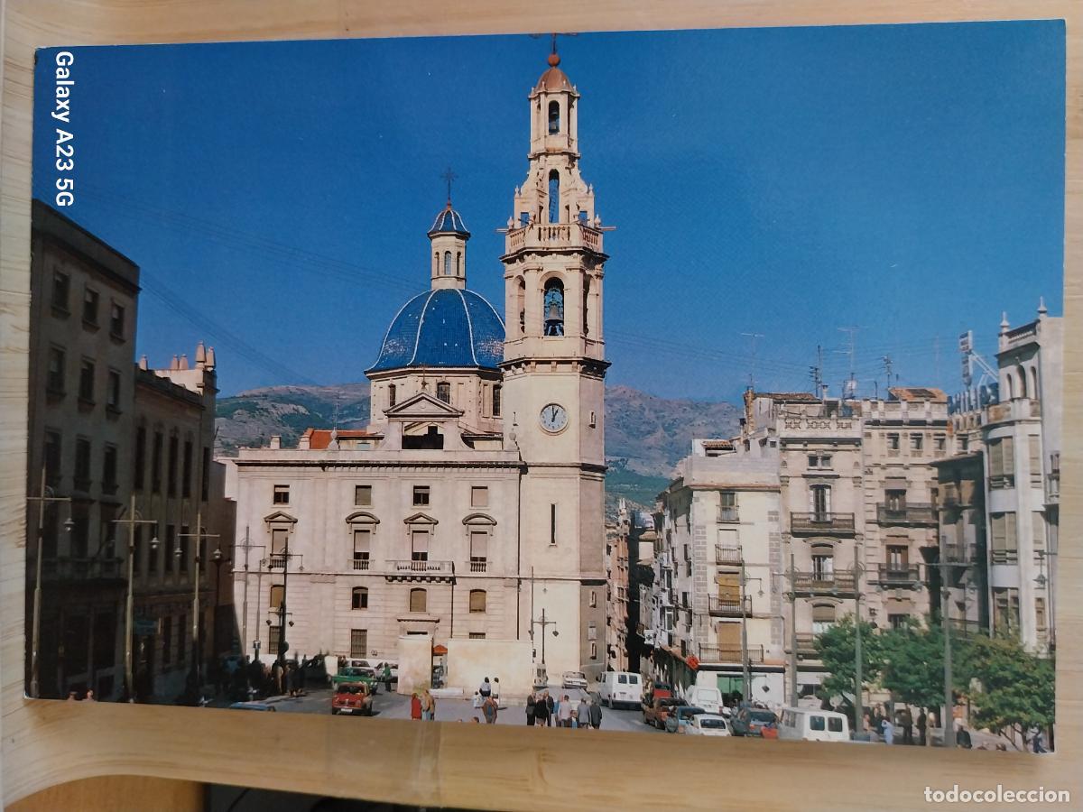 Postales: ALCOY PLAZA ESPA&Ntilde;A ED ALMACENES SAN JORGE SC ORIGINAL 7 ANIMADA COCHES CL&Aacute;SICOS