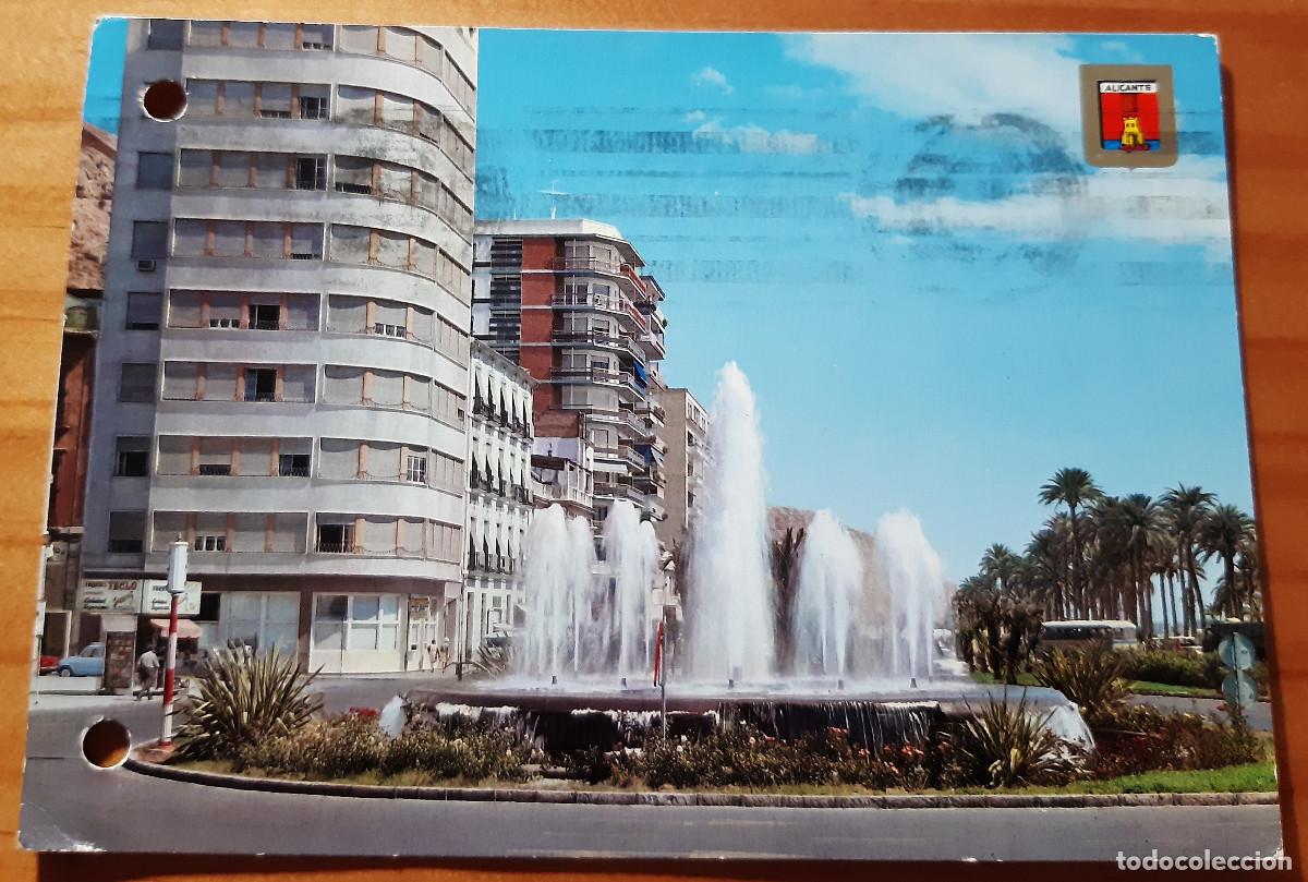 Postales: ALICANTE - N&ordm; 111 - PUERTA DEL MAR Y PASEO DE GOMIS - POSTAL CIRCULADA CON SELLO - A&Ntilde;O 1970