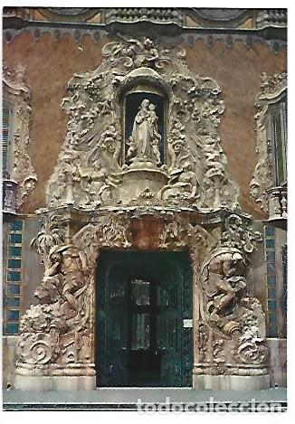 Postales: PUERTA DEL PALACIO DEL MARQUES DE DOS AGUAS.- MUSEO NACIONAL DE CERAMICA &rdquo;GONZALEZ MARTI &rdquo;.-VALENCIA