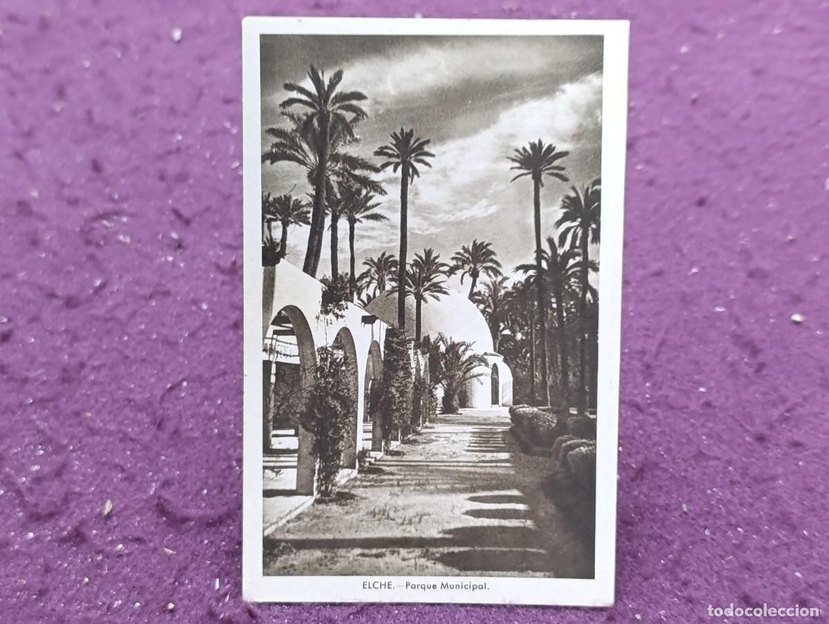 Postales: Antigua Postal en b/n, Elche, Parque Municipal