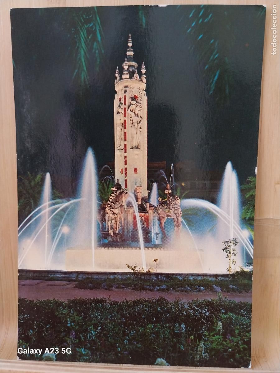 Postales: PLAZA DE LOS LUCEROS FUENTE ILUMINADA ALICANTE ED GARRABELLA 54 SC ORIGINAL