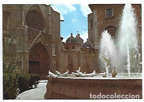 Postales: PLAZA DE LA VIRGEN. PUERTA DE LOS APOSTOLES.- VALENCIA