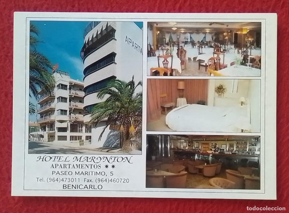 Postales: POSTAL POST CARD SPAIN ESPAGNE HOTEL MARYNTON APARTAMENTOS DE BENICARL&Oacute; CASTELL&Oacute;N VISTAS, CON TAMP&Oacute;N