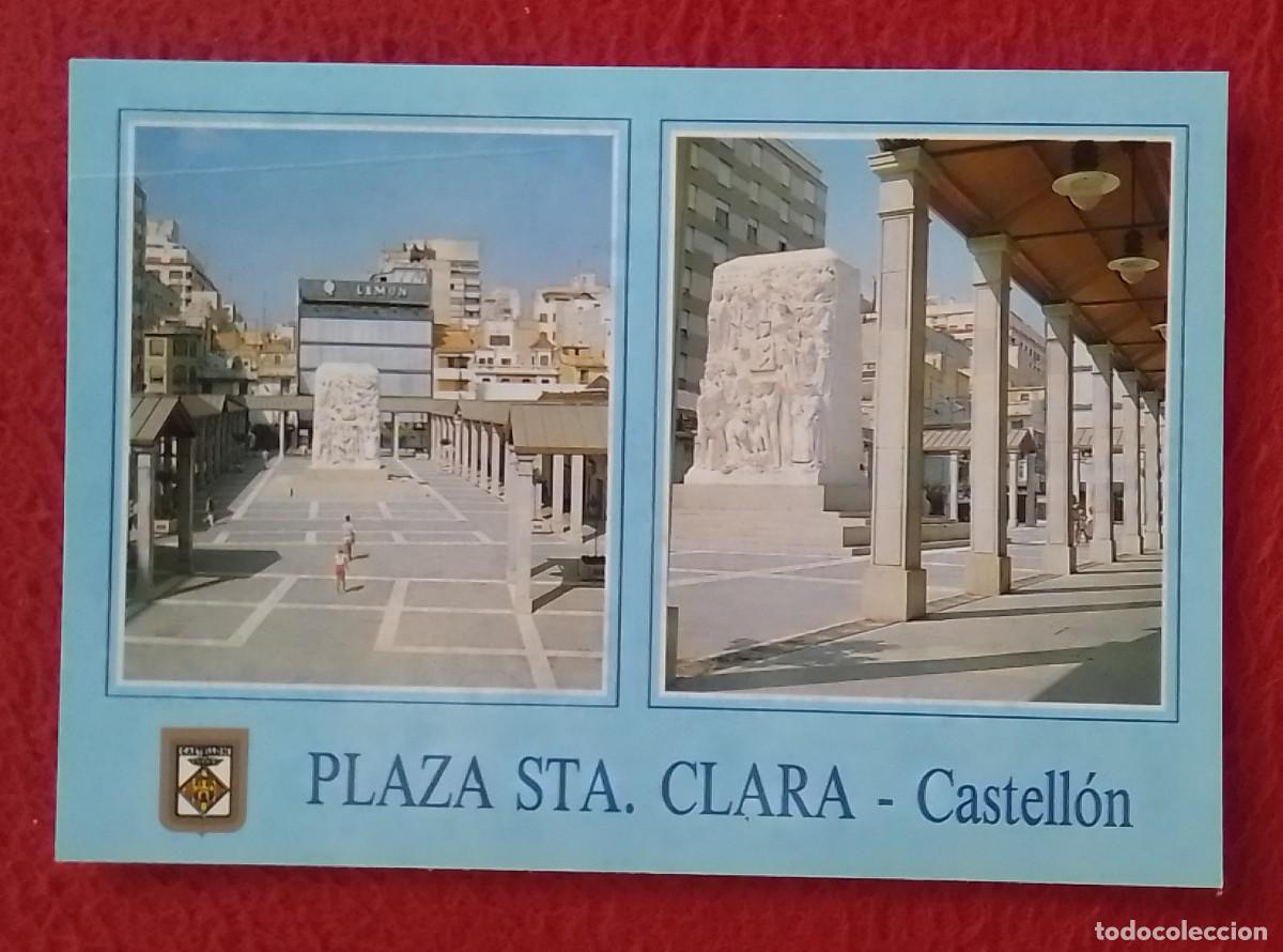 Postales: POSTAL POST CARD SPAIN ESPAGNE CASTELL&Oacute;N DE LA PLANA PLAZA SANTA STA. CLARA VISTAS..SPANIEN SPAGNA..
