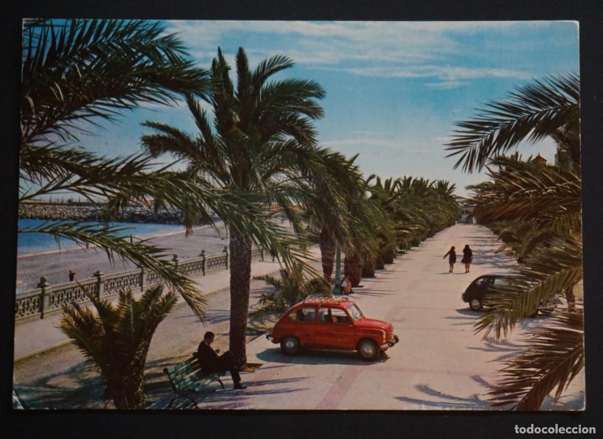 Postales: Vinar&ograve;s (Castell&oacute;n). Paseo, postal circulada con sello y matasellos el a&ntilde;o 1967