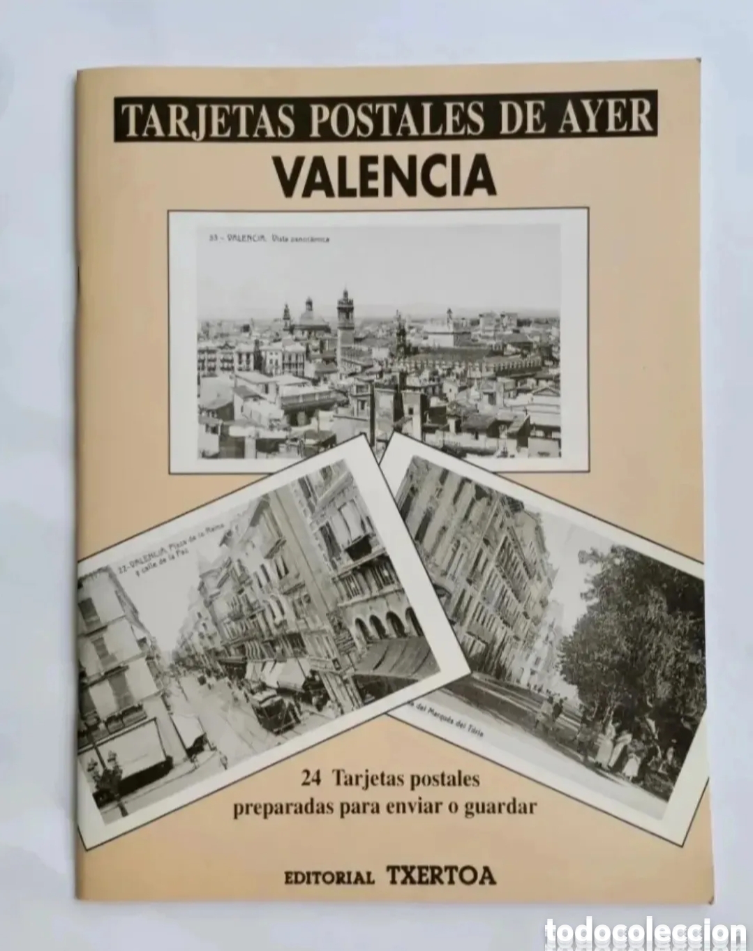 Postales: 24 Tarjetas postales de ayer Valencia Editorial Txertoa nuevas