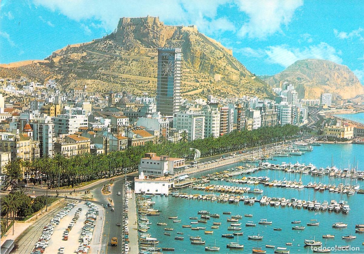 Postales: Postal Vista Panor&aacute;mica de Alicante con el Puerto y Castillo