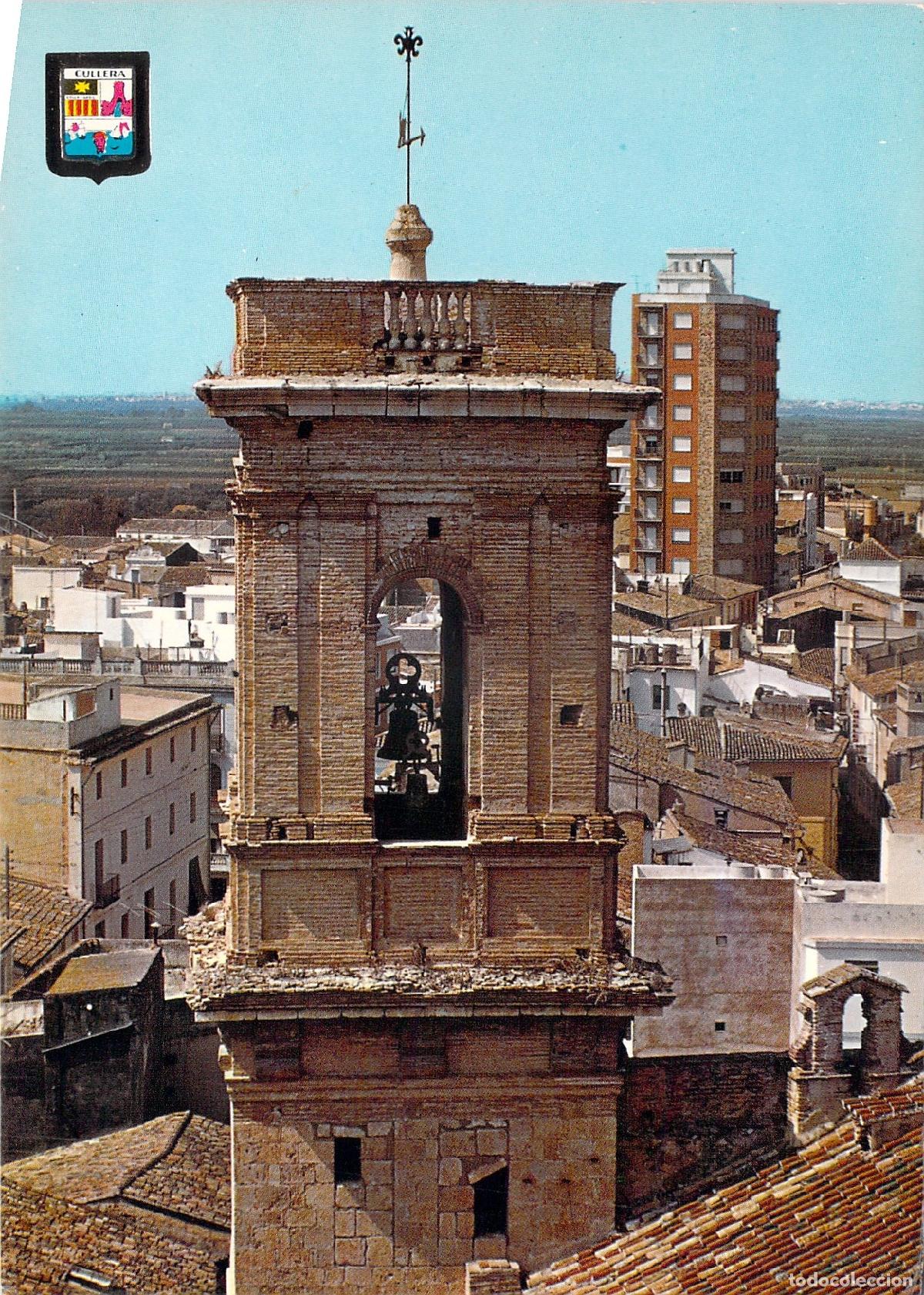 Postales: Postal del Campanario de la Iglesia de Cullera, Valencia