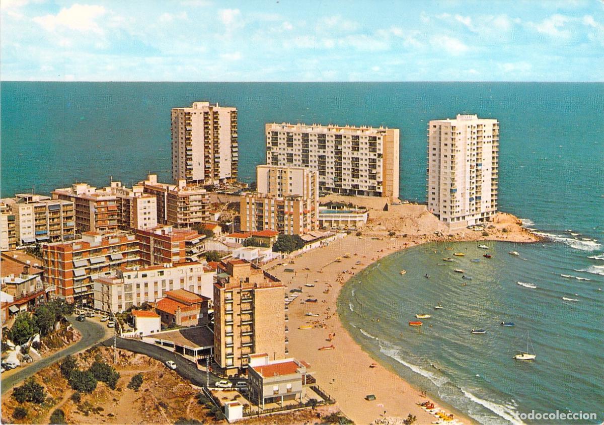 Postales: Postal de Cullera, Valencia - Vista A&eacute;rea del Caser&iacute;o del Faro y Playa