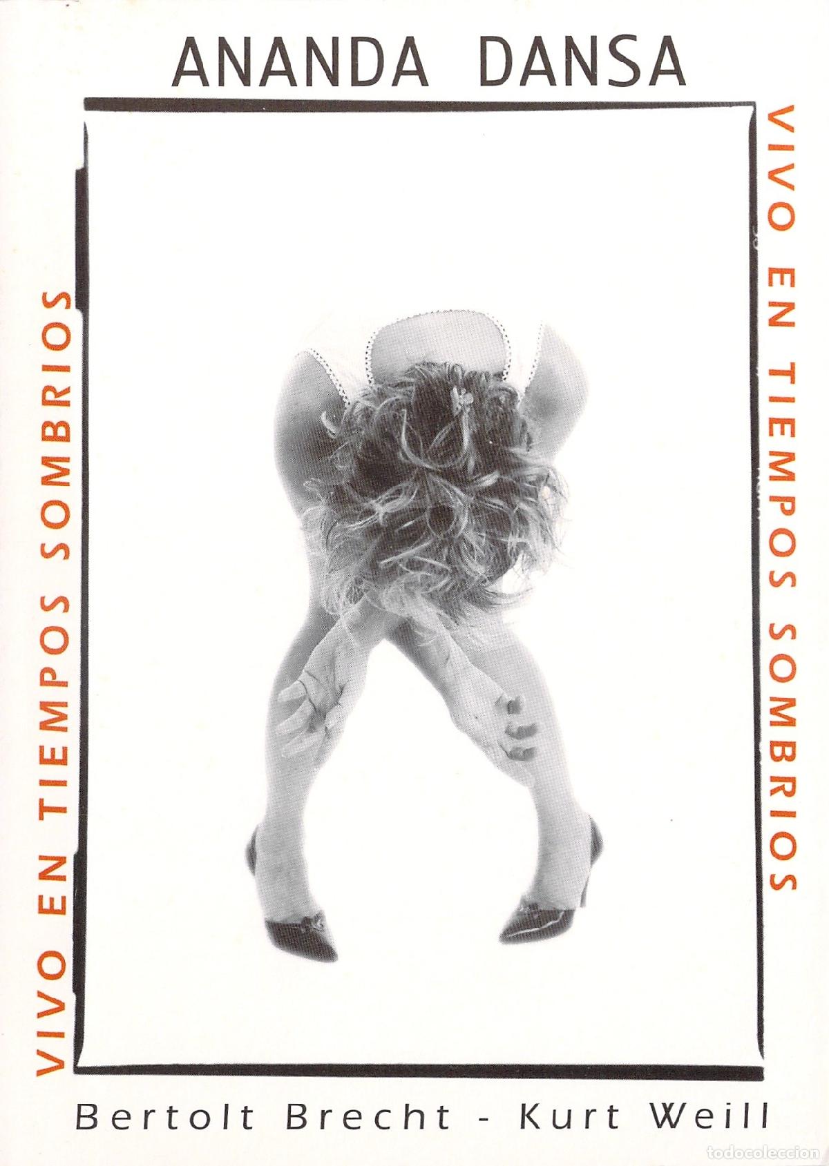 Postales: Postal Publicitaria Ananda Dansa Vivo en Tiempos Sombr&iacute;os