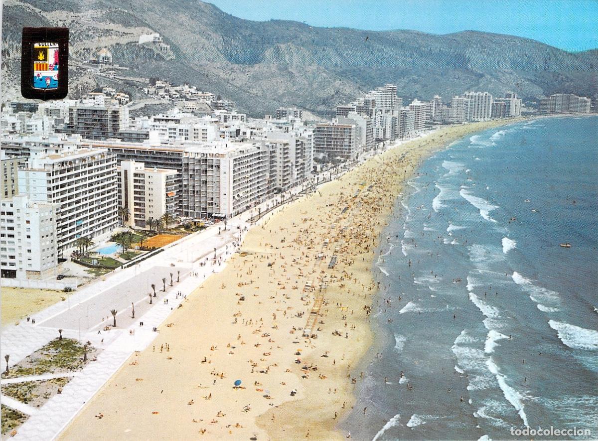 Postales: Postal de la Vista A&eacute;rea de la Playa y Paseo Mar&iacute;timo en Cullera, Valencia