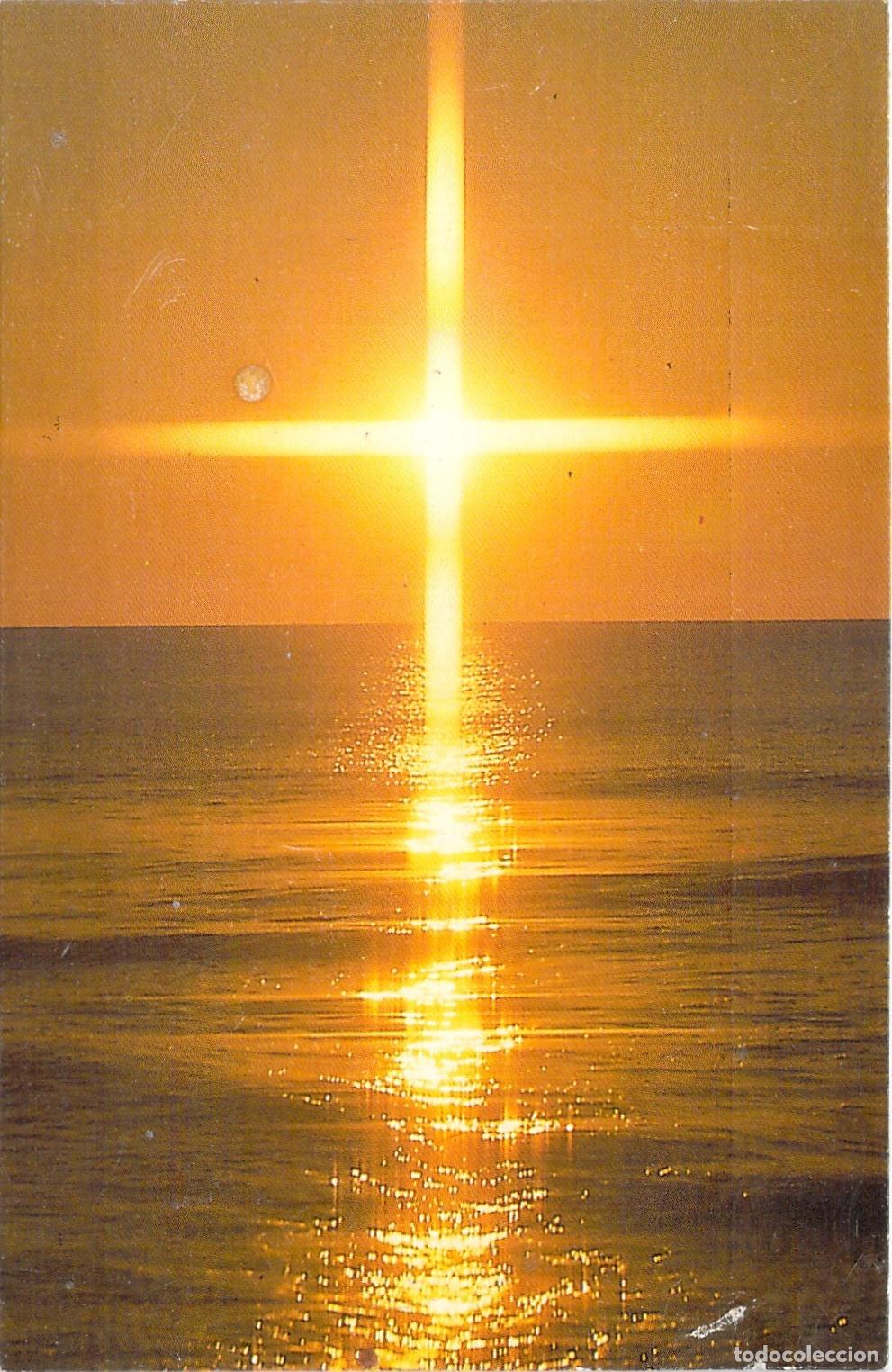 Postales: Estampa Recordatorio de Fallecimiento Cruz sobre el Mar