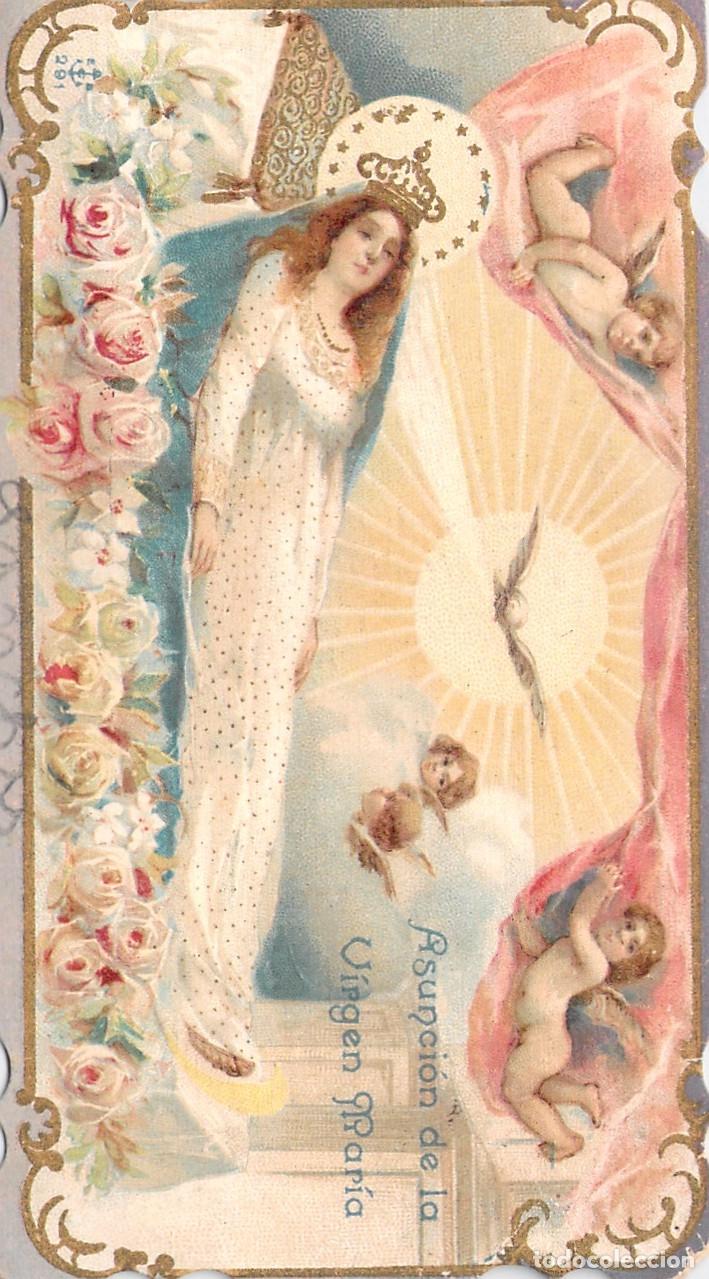 Postales: Estampa de la Asunci&oacute;n de la Sant&iacute;sima Virgen en Mislata Valencia