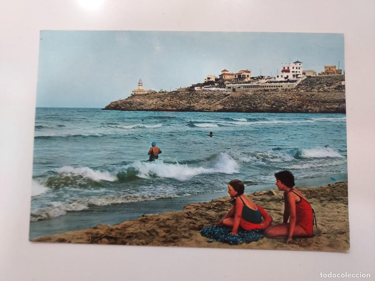 Postales: POSTAL CULLERA FARO Y PLAYA. 1966. SIN CIRCULAR. VALENCIA. ANIMADA