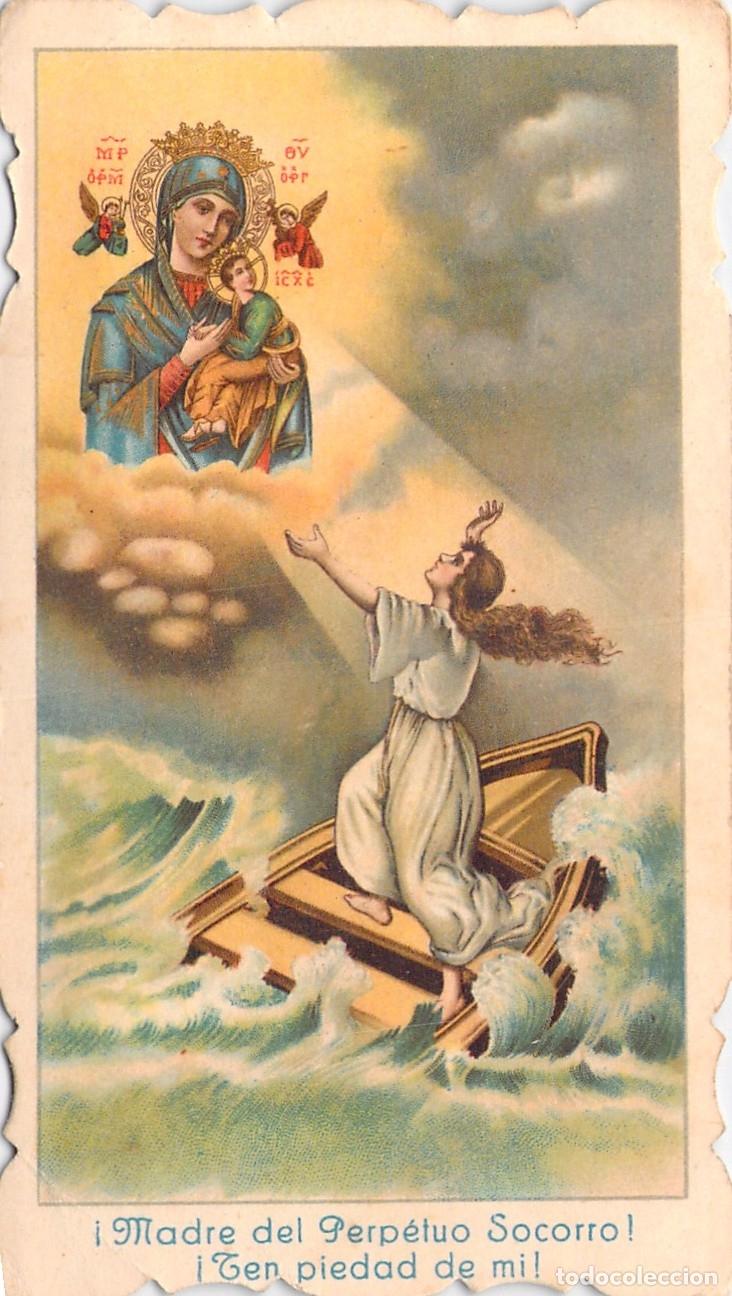 Postales: Estampa Religiosa Estampita de Nuestra Se&ntilde;ora del Perpetuo Socorro