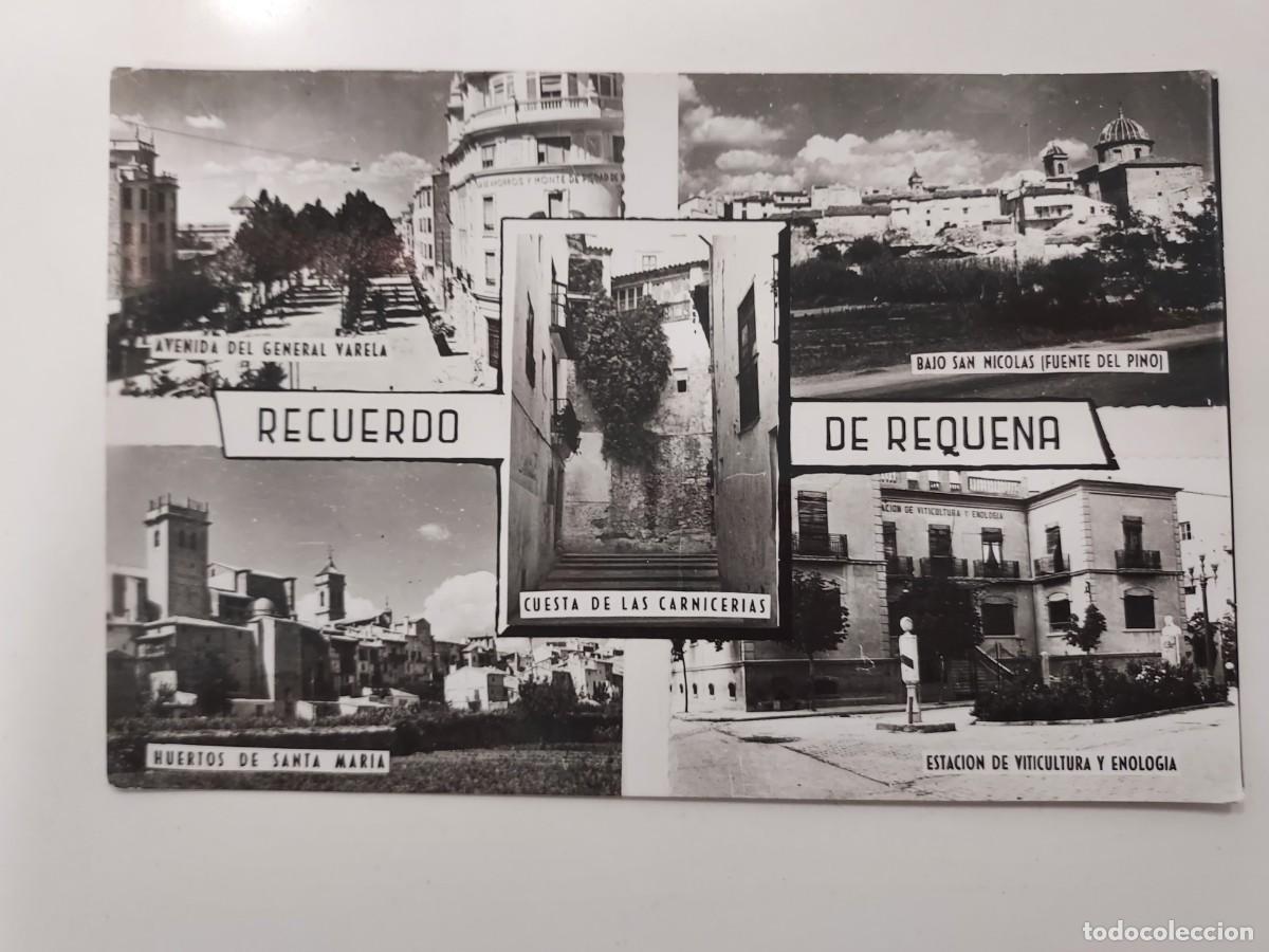 Postales: POSTAL REQUENA RECUERDO VARIAS VISTAS. A&Ntilde;OS 1950. SIN CIRCULAR. VALENCIA. ANTIGUA