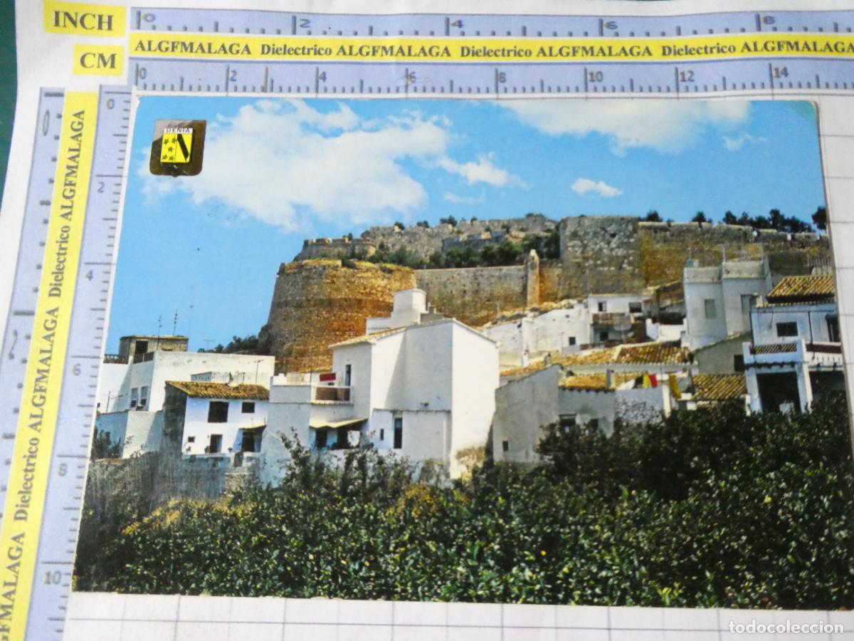 Postales: POSTAL DE ALICANTE. A&Ntilde;O 1972. DENIA DETALLE DEL CASTILLO 72 ESCUDO ORO. 2672