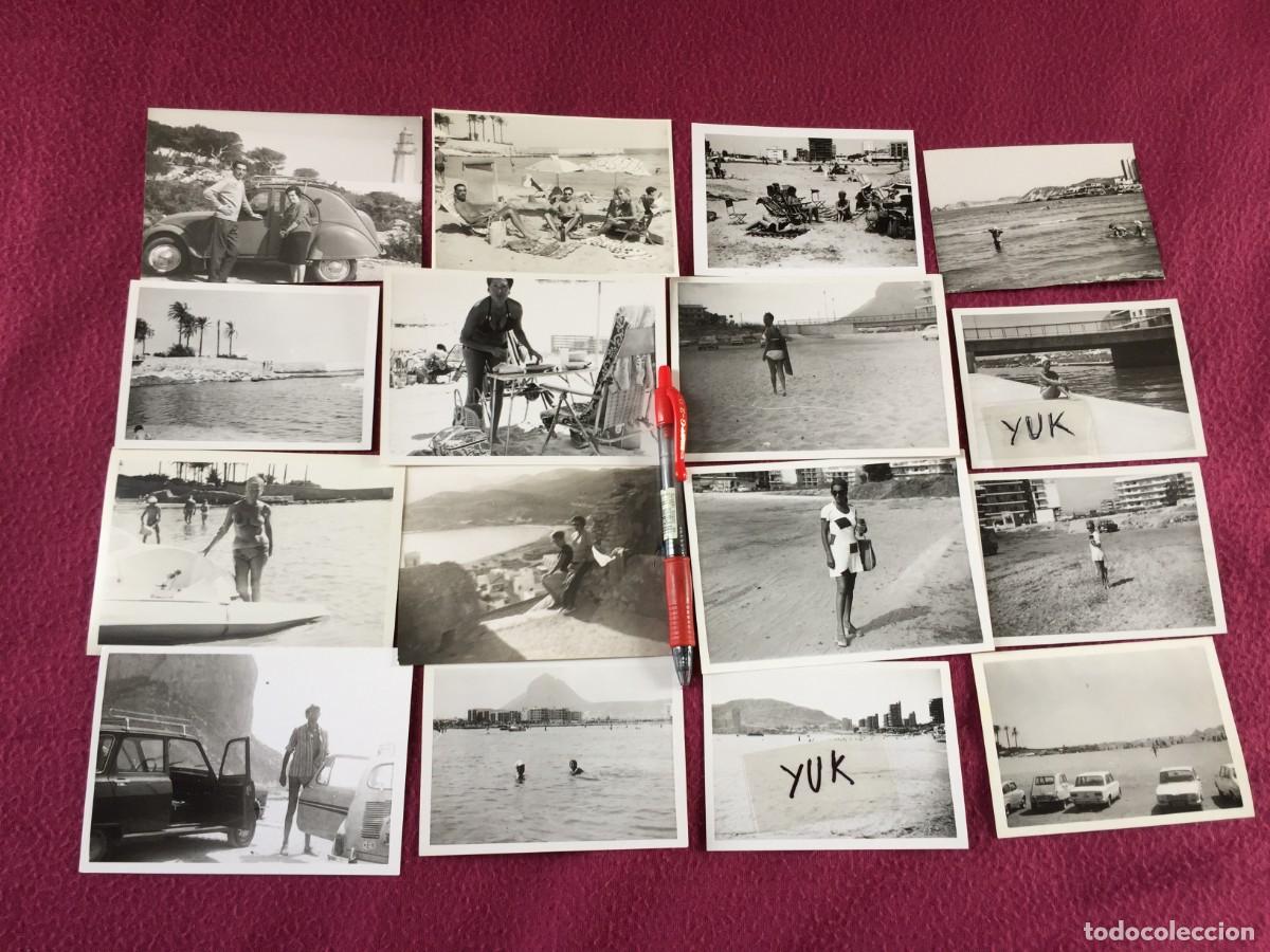 Postales: LOTE DE 16 FOTOS / FOTOGRAFIAS DE VERANEO EN JAVEA (ALICANTE) A&Ntilde;OS 70