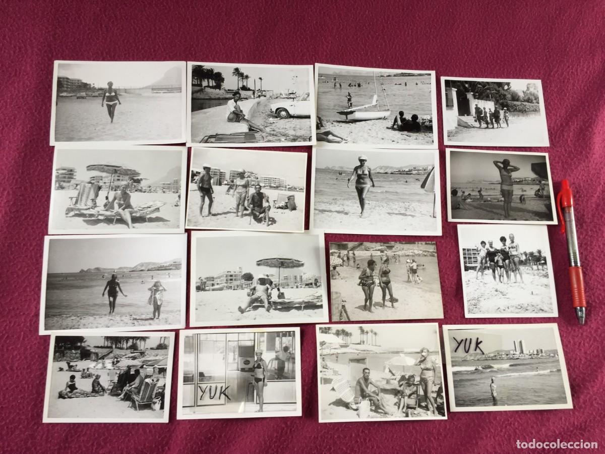 Postales: LOTE DE 16 FOTOS / FOTOGRAFIAS DE VERANEO EN JAVEA (ALICANTE) A&Ntilde;OS 70
