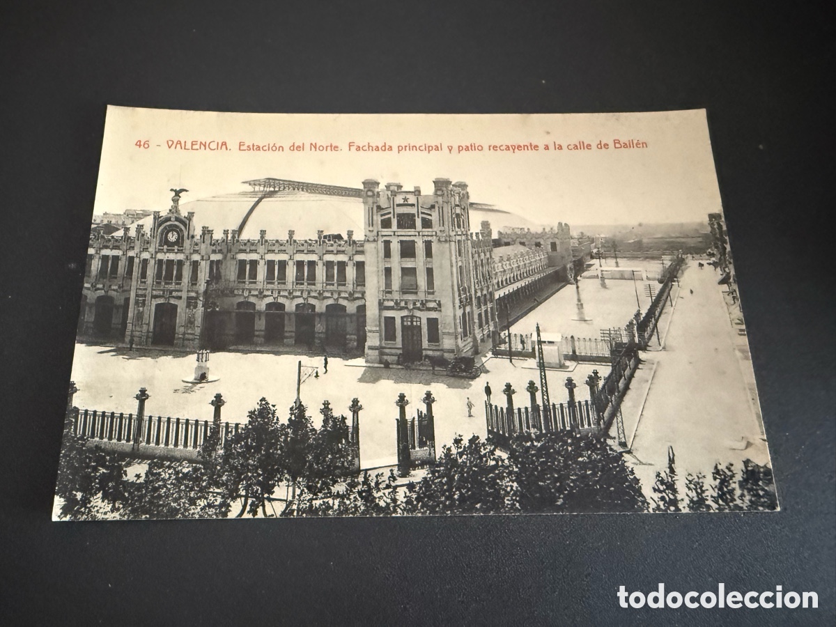 Postales: Postal Valencia. Estaci&oacute;n del Norte. Fachada Principal y &hellip;. Fototipia THOMAS