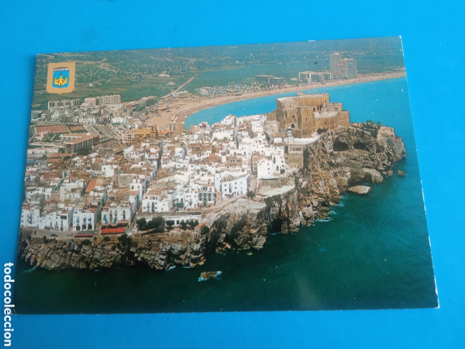 Postales: Antigua postal fotogr&aacute;fica, Vista aerea de Pe&ntilde;iscola