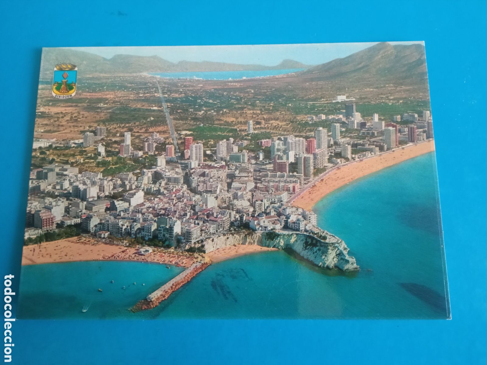 Postales: Antigua postal, Benidorm, Vista aerea